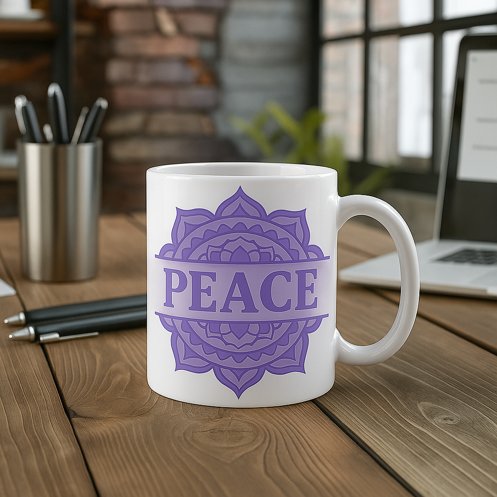 Peace Mandala Mug – Serenity in Every Sip
