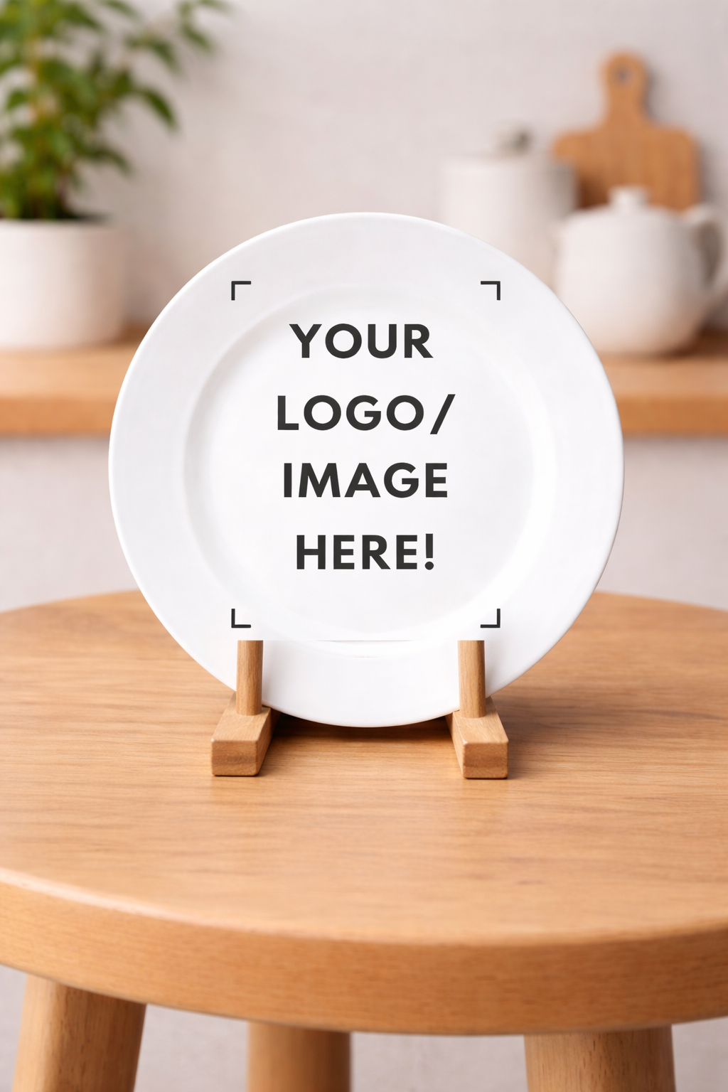 Custom Printed White Ceramic Plate