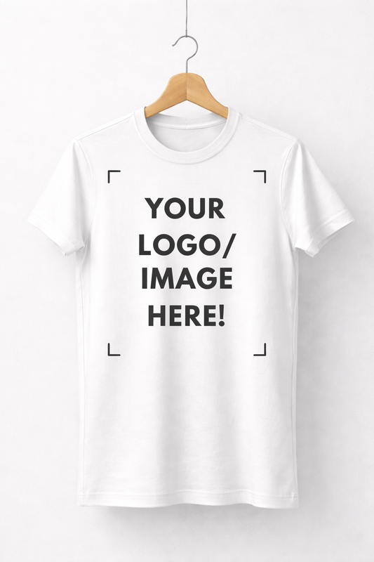 Custom Printed White T-Shirt – Upload Your Design